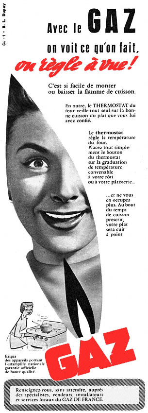 Publicit� Gaz 1956