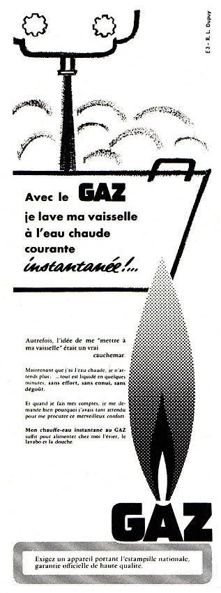 Publicit� Gaz 1955