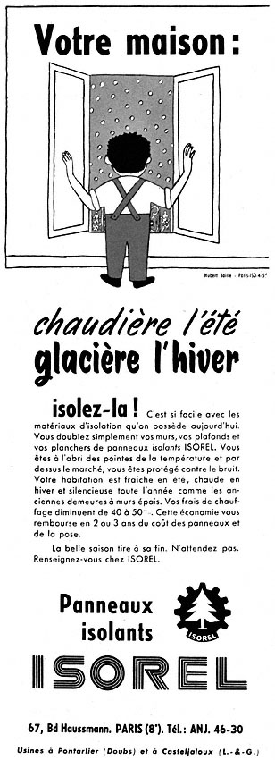Publicit� Isorel 1955