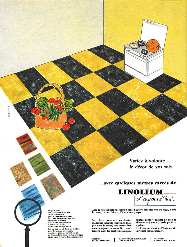 Publicit� Linoleum 1962