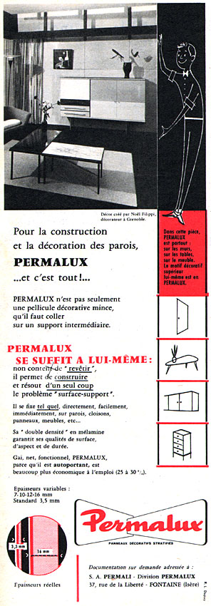 Publicit� Permalux 1959