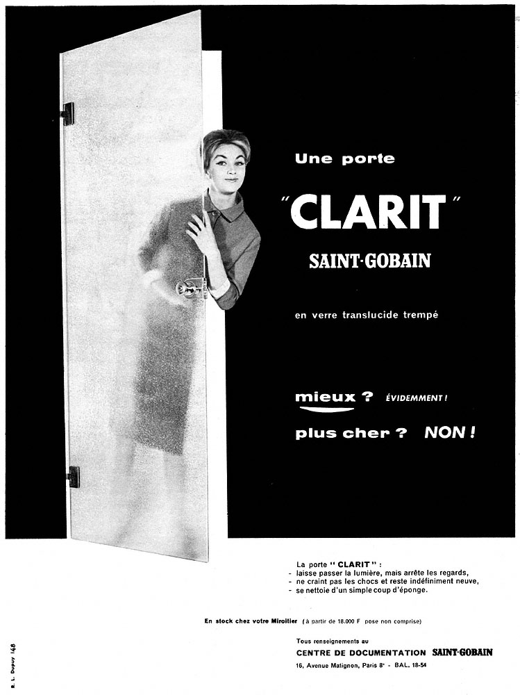 Publicit� Saint Gobain 1959