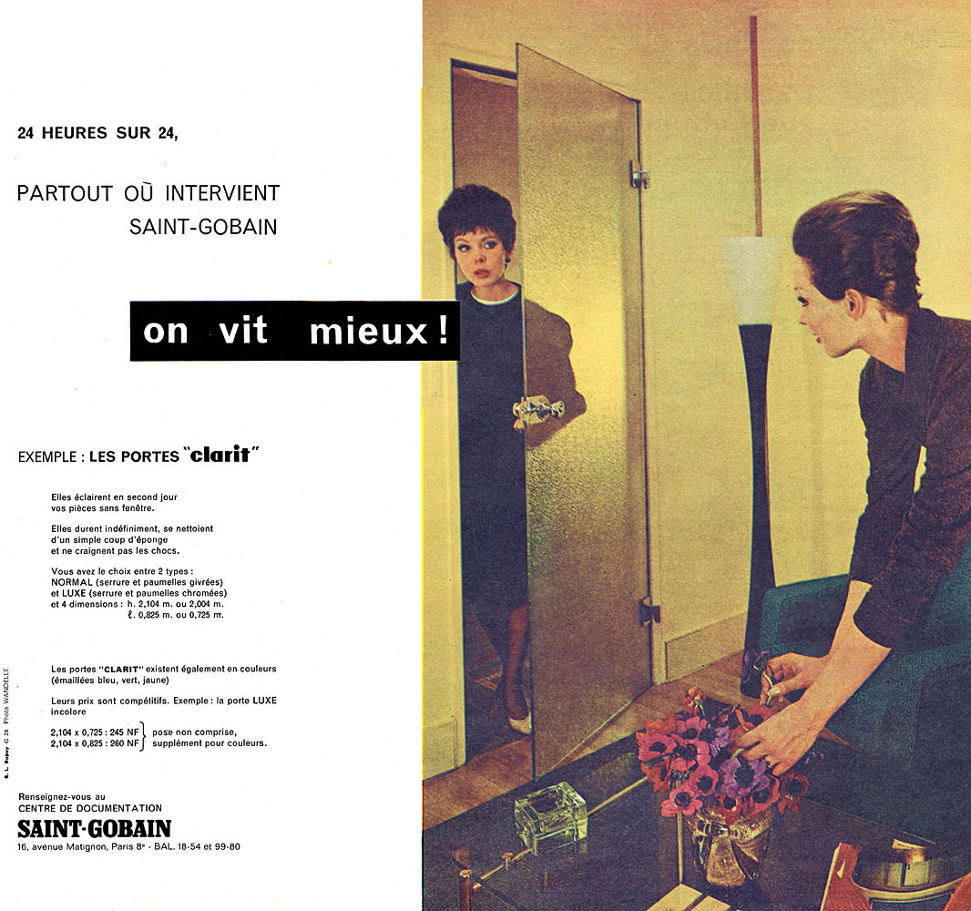 Publicit� Saint Gobain 1961