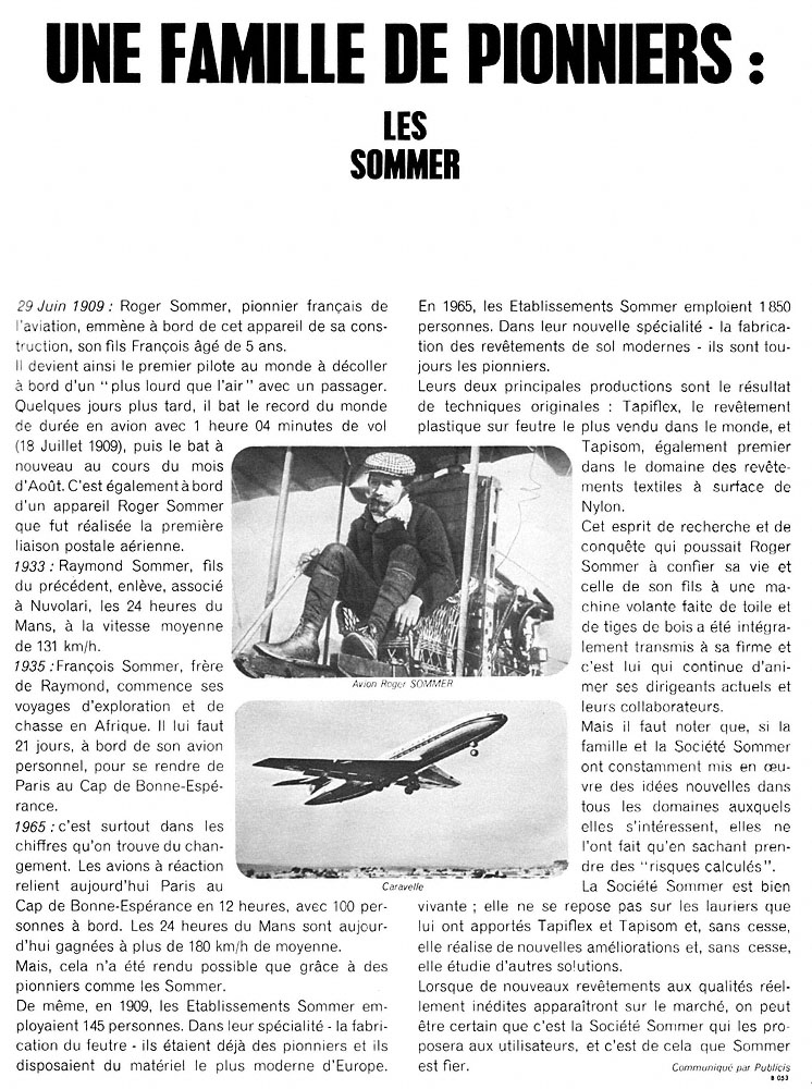 Publicit� Sommer 1965