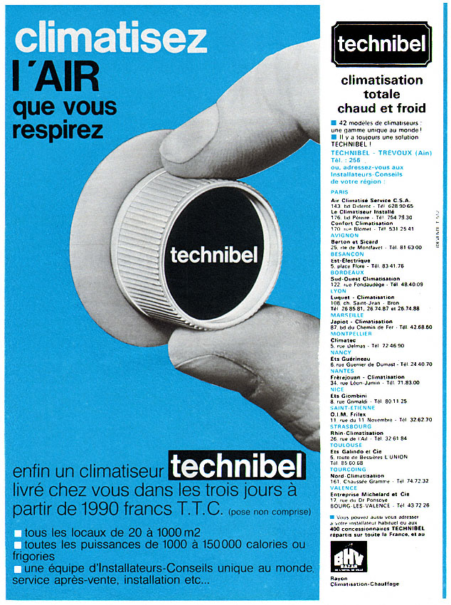 Publicit� Technobel 1969