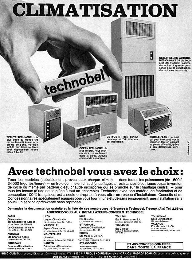 Publicit� Technobel 1966