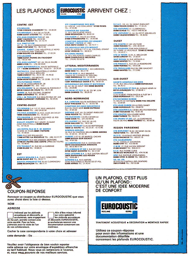 Publicit� Divers 1972