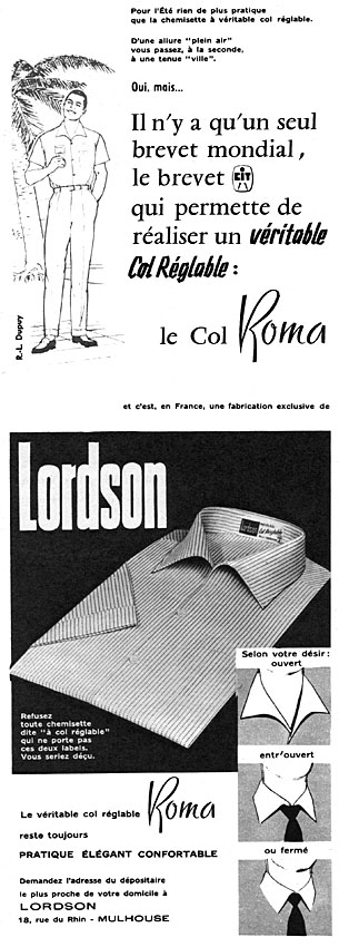 Publicit� Lordson 1956
