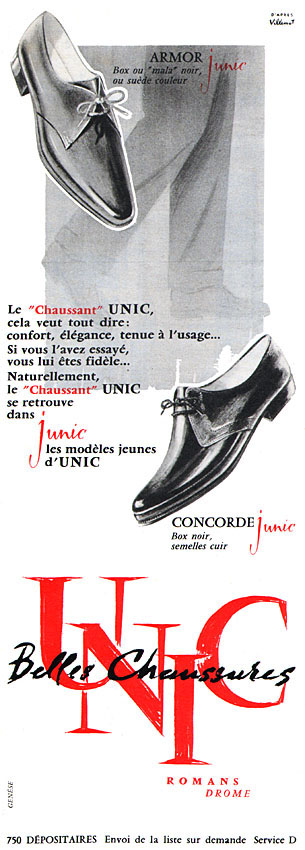 Publicit� Unic 1957