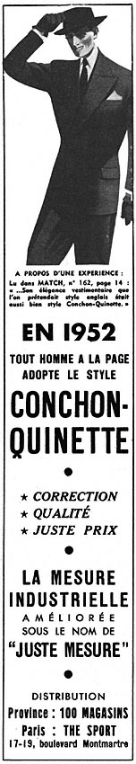 Publicit� Divers 1952