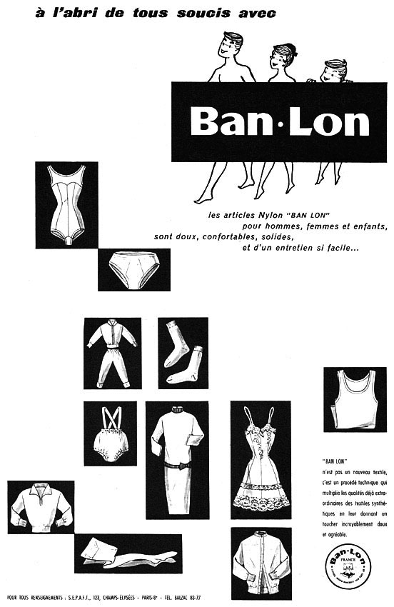 Publicit� Ban-Lon 1958