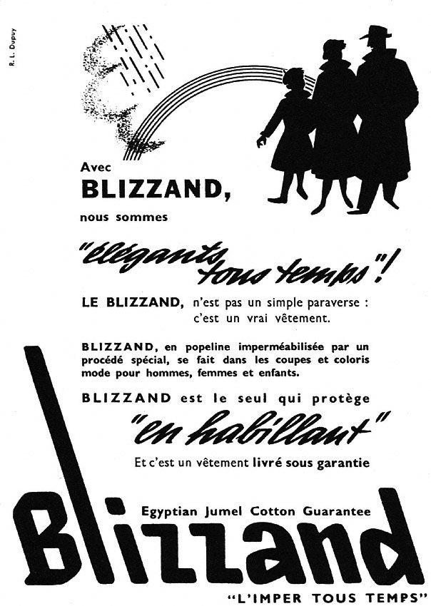 Publicit� Blizzand 1950