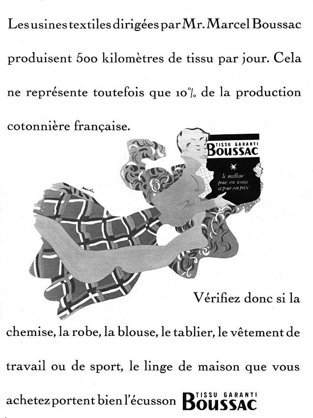 Publicit� Boussac 1952