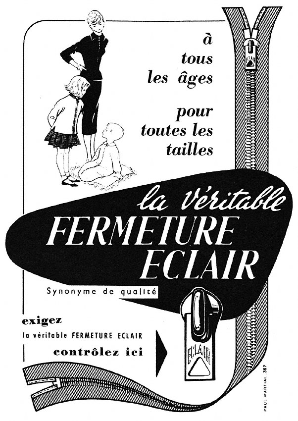 Marque Fermeture Eclair 1957