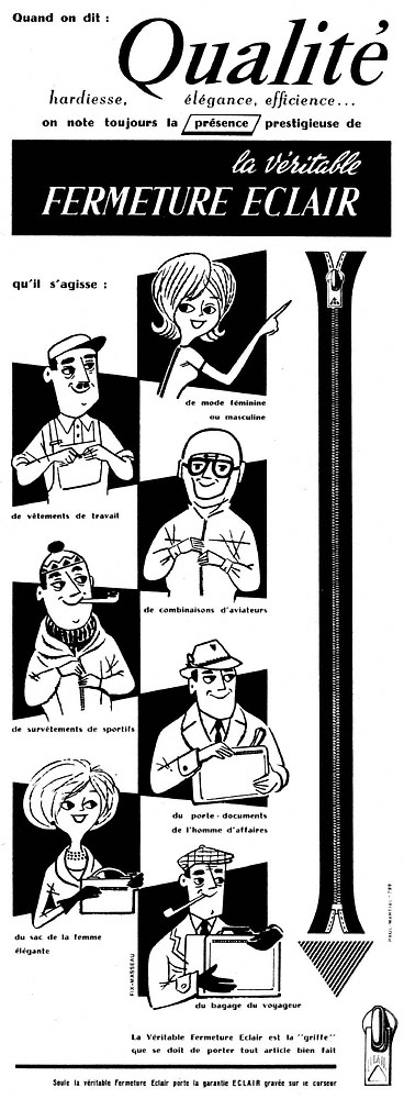 Marque Fermeture Eclair 1960