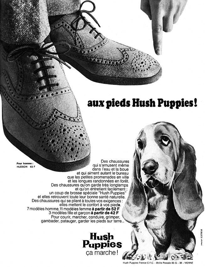Publicit� Hush Puppies 1968