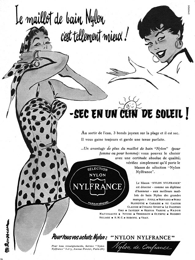 Publicit� Nylfrance 1954