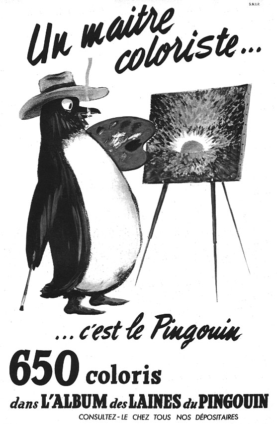 Publicit� Pingouin 1950