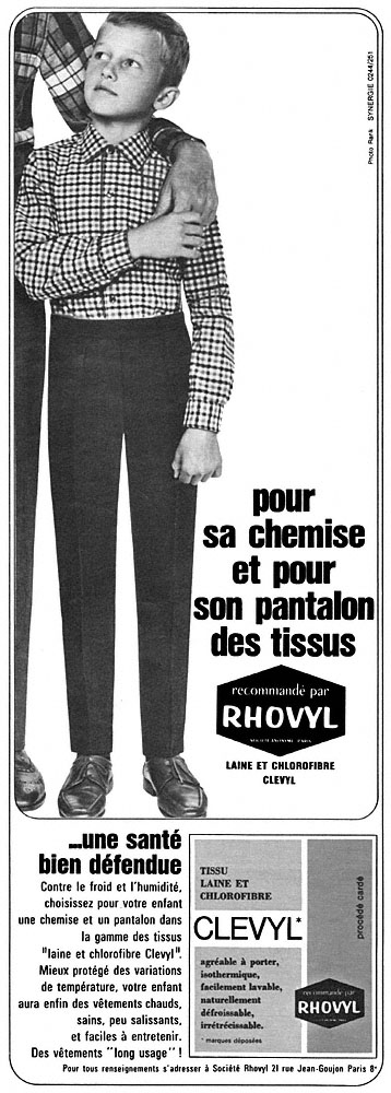 Publicit� Rhovyl 1965