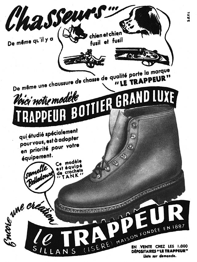 Publicit� Le Trappeur 1951