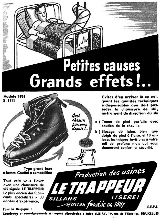 Publicit� Le Trappeur 1953