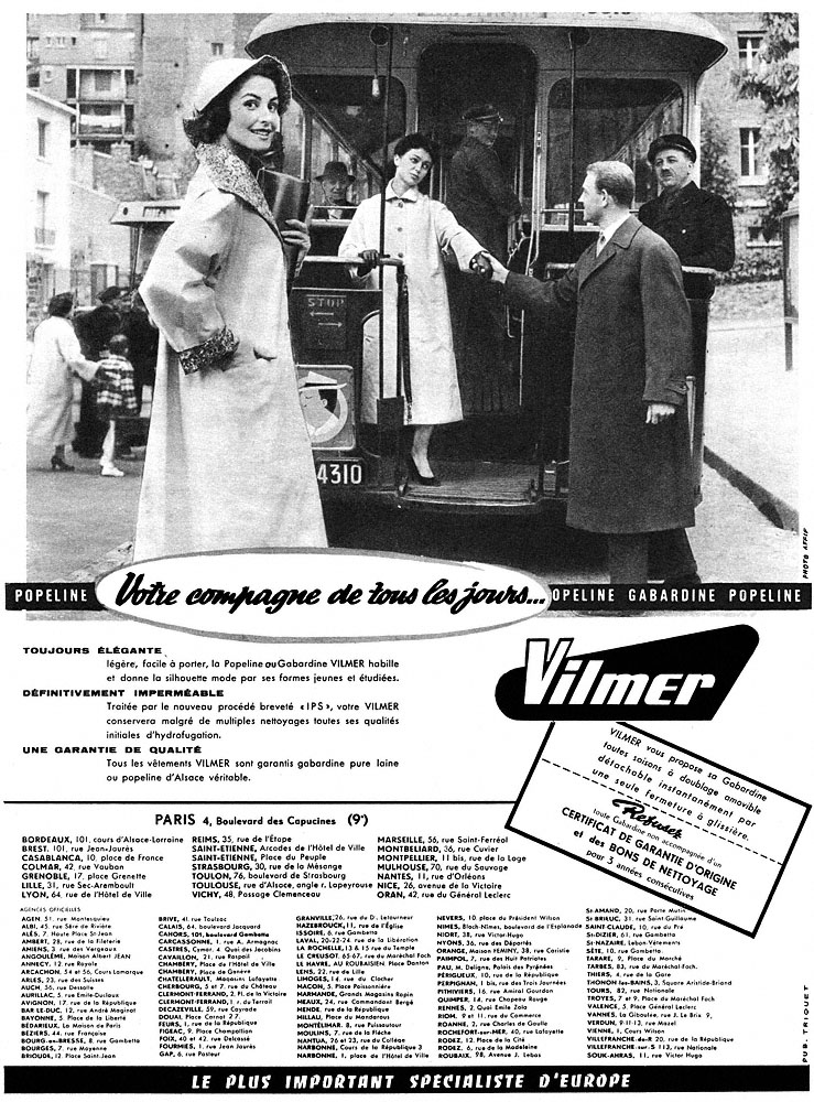 Publicit� Vilmer 1955