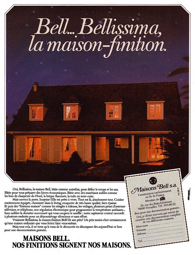 Publicit� Bell 1981