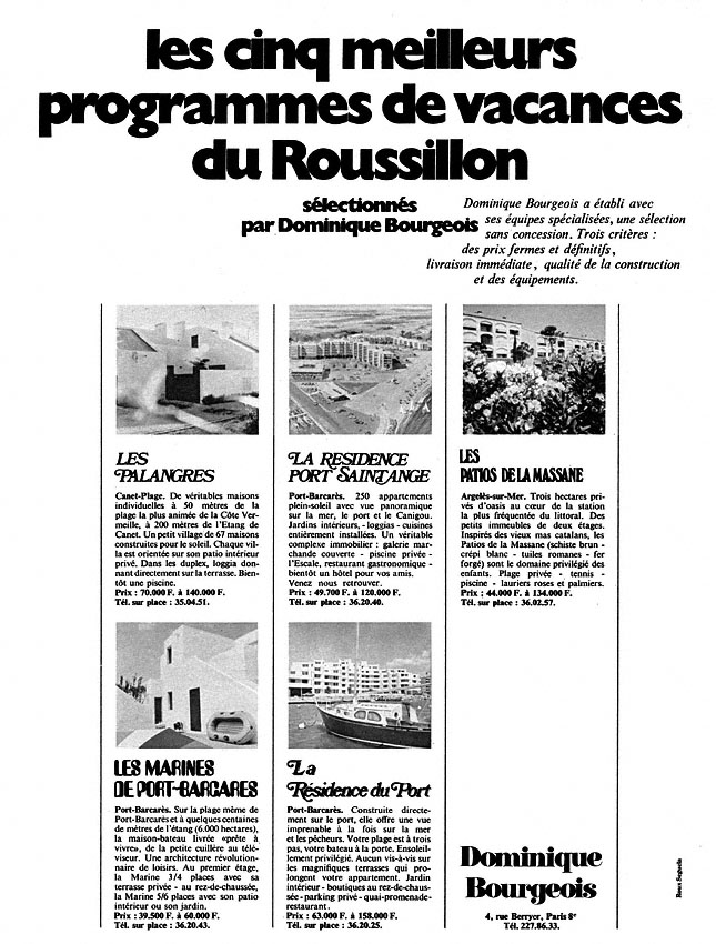 Publicit� Immo Mer 1970