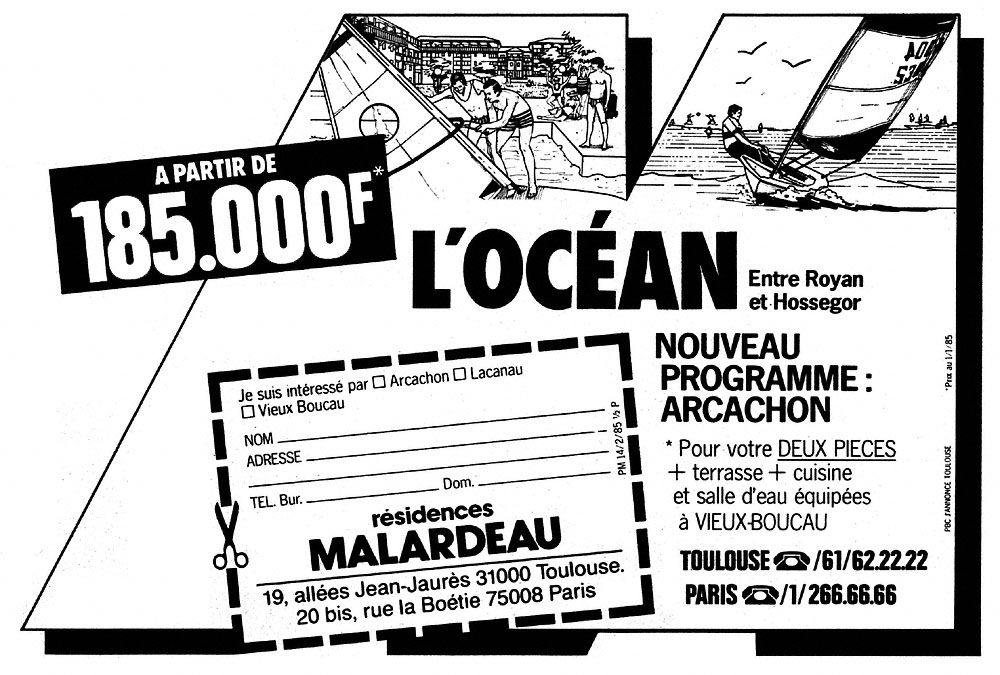 Publicit� Immo Mer 1985