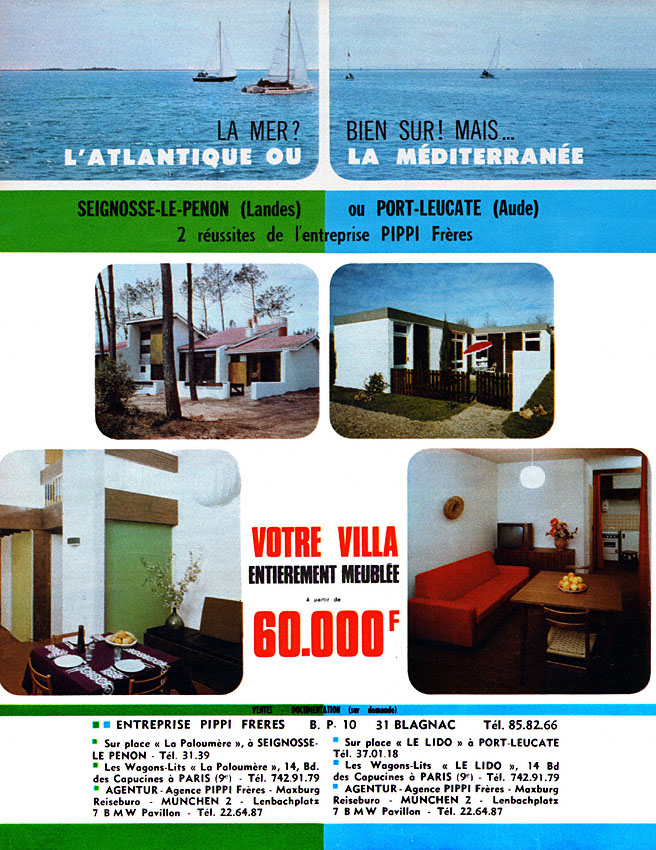 Publicit� Immo Mer 1968