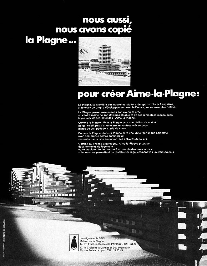 Publicit� Immo Montagne 1968