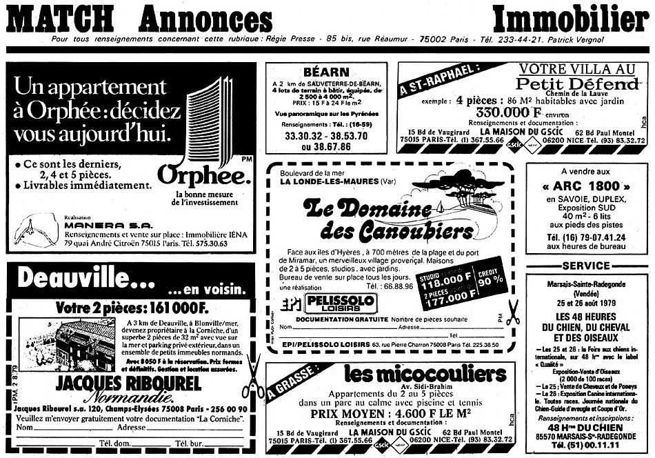 Marque Match Annonces 1979