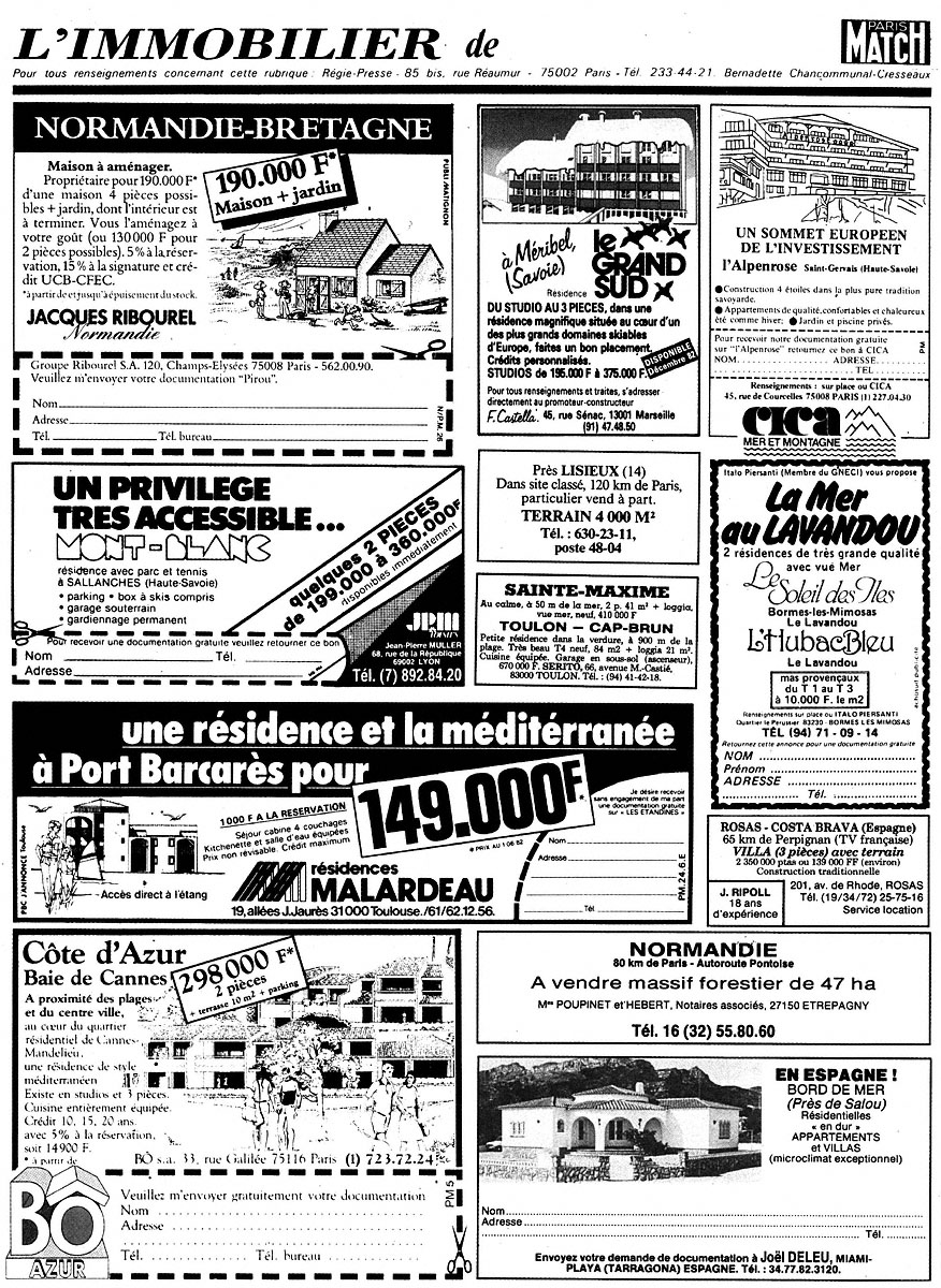 Marque Match Annonces 1982
