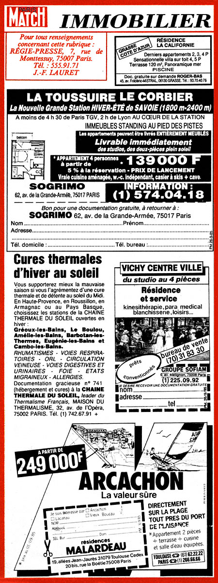 Marque Match Annonces 1985