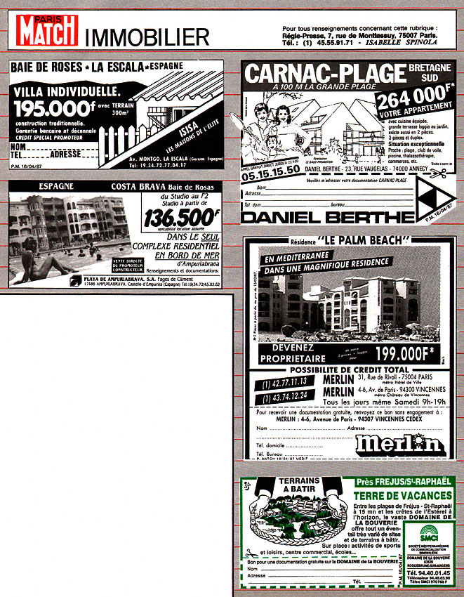 Marque Match Annonces 1987