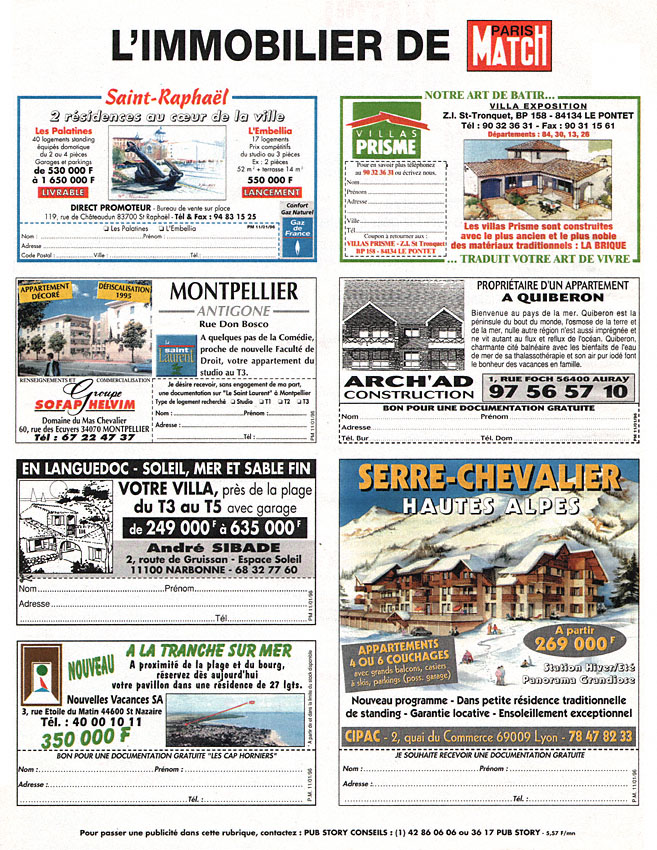 Marque Match Annonces 1996