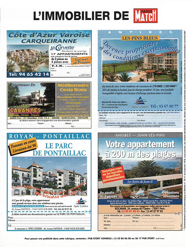 Marque Match Annonces 1996