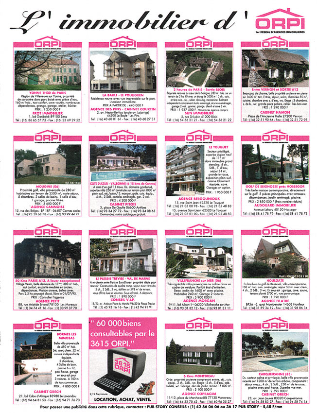 Publicit� Orpi 1995