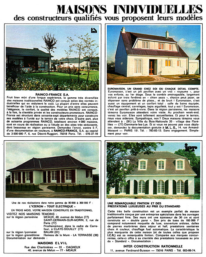 Marque ZxDiversMaisons 1973