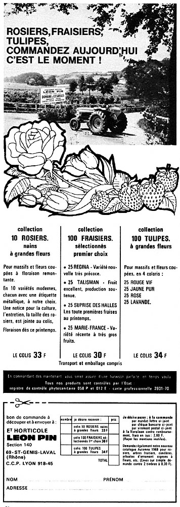 Publicit� L�on Pin 1968
