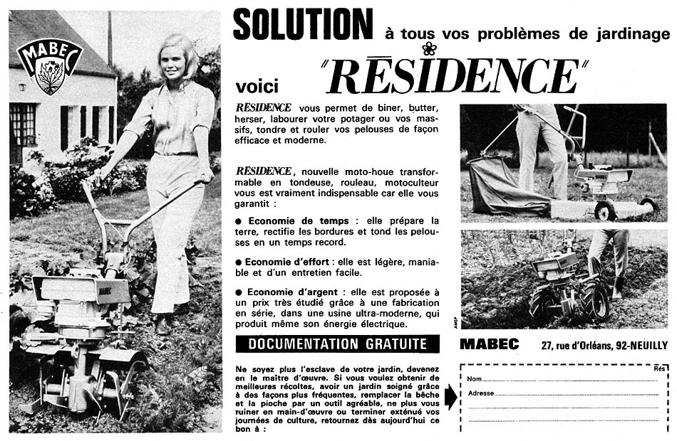 Publicit� Mabec 1969