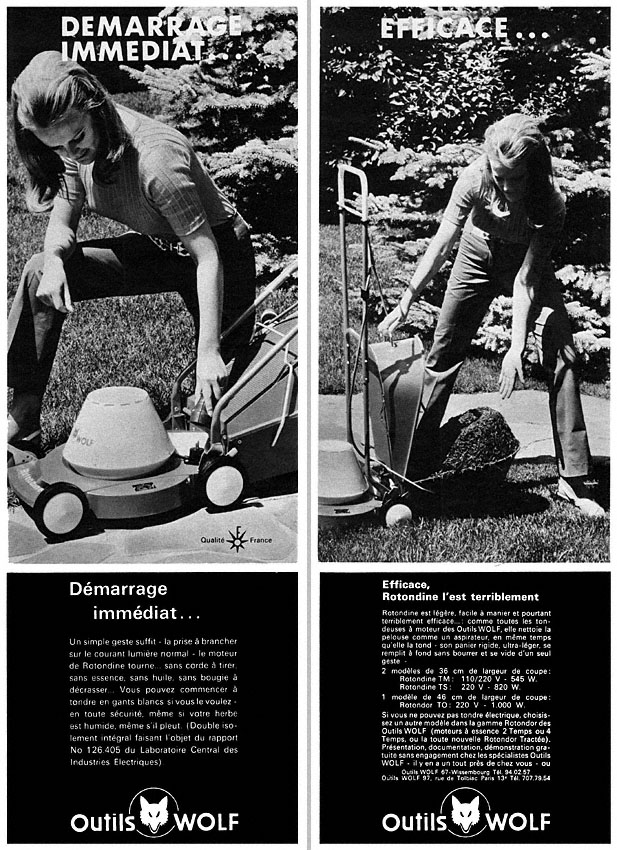 Publicit� Wolf 1968