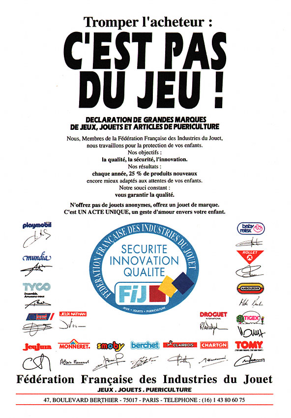 Publicit� Divers 1992