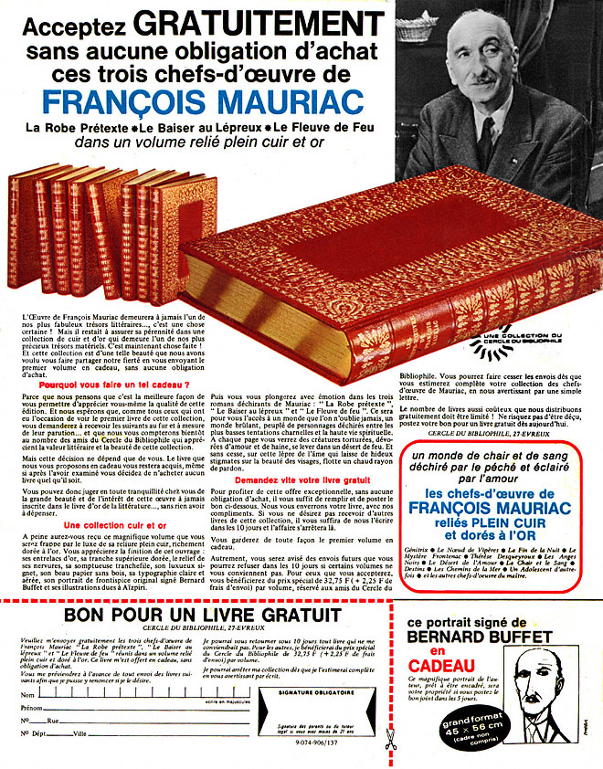 Marque Cercle du Bibliophile 1970