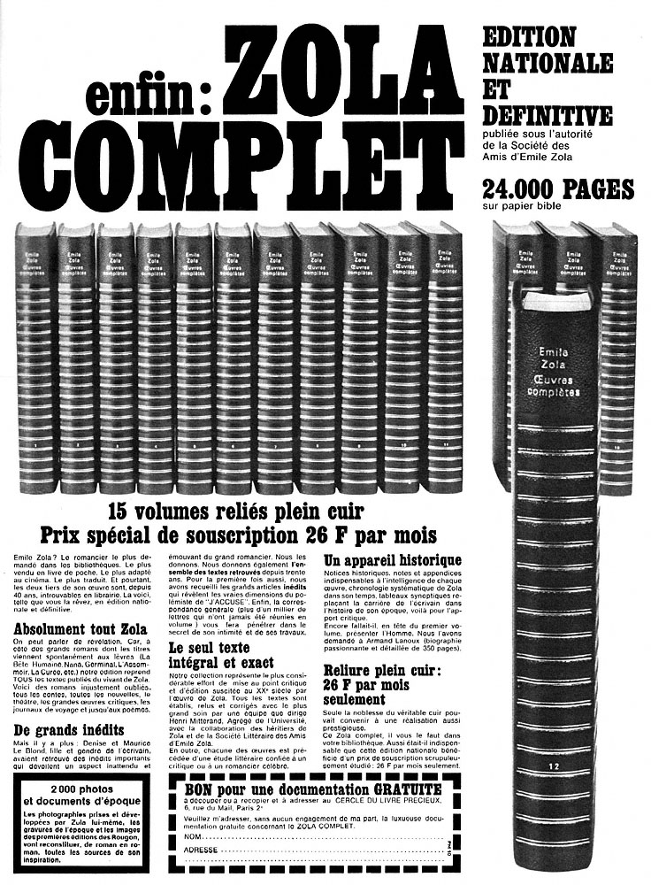 Marque Cercle Livre Precieux 1966