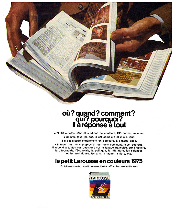 Publicit� Larousse 1974
