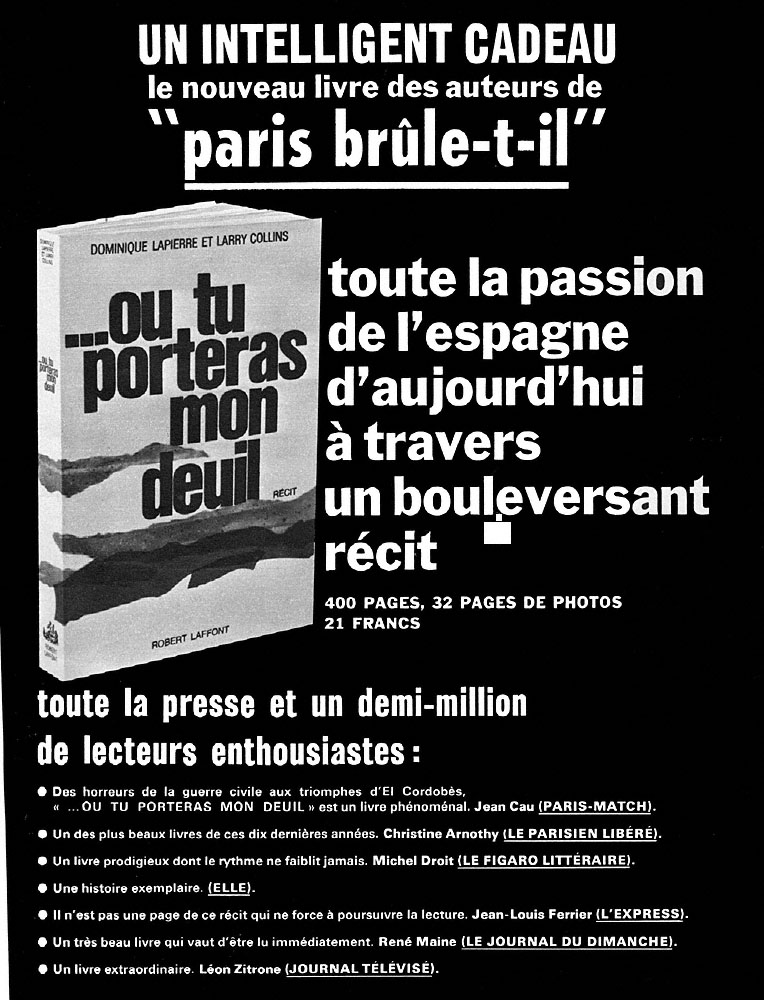 Publicit� Robert Laffont 1967