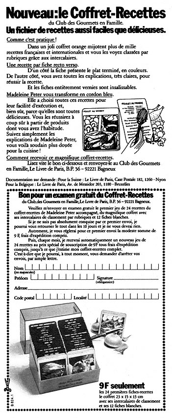 Publicit� Divers 1974