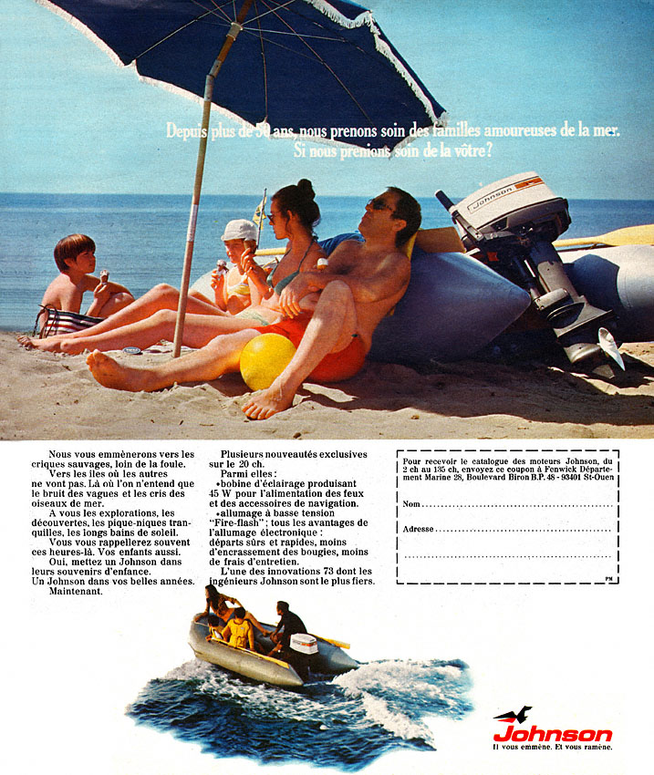 Publicit� Johnson 1973