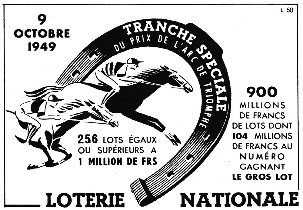 Publicit� Loterie Nationale 1949